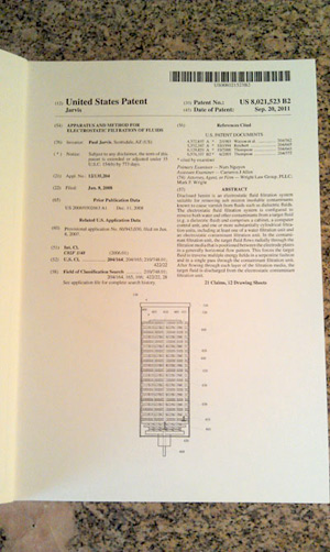 OILKLEEN receives US Patent #8,021,523